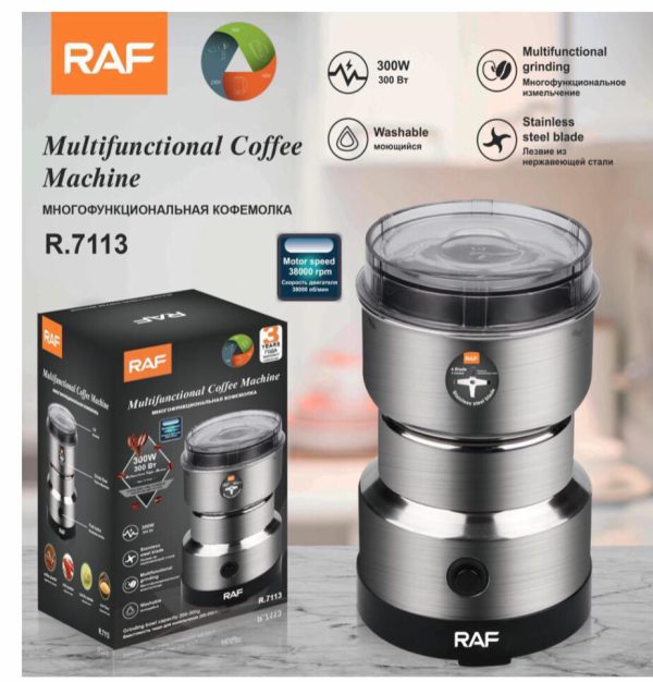 RAF | Multifunctional Coffee & Spice Grinder | 300W Stainless Steel