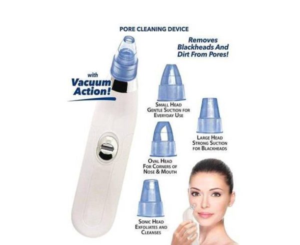 Blackhead Remover | Vacuum Pore Cleaner | 4-in-1 Suction Tool | Acne & Dead Skin Extractor