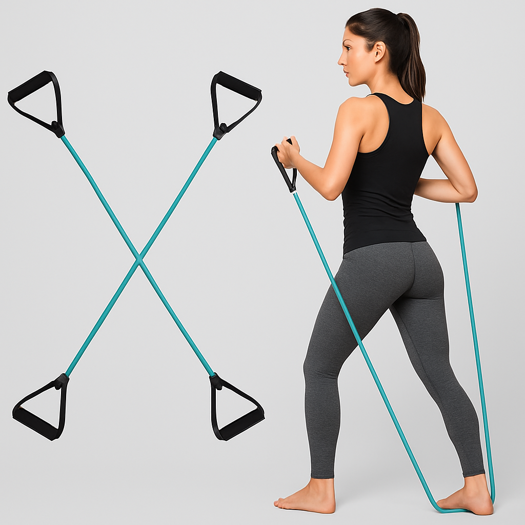Heavy-Duty Resistance Band | Foam Handles | Full Body Workout & Stretching